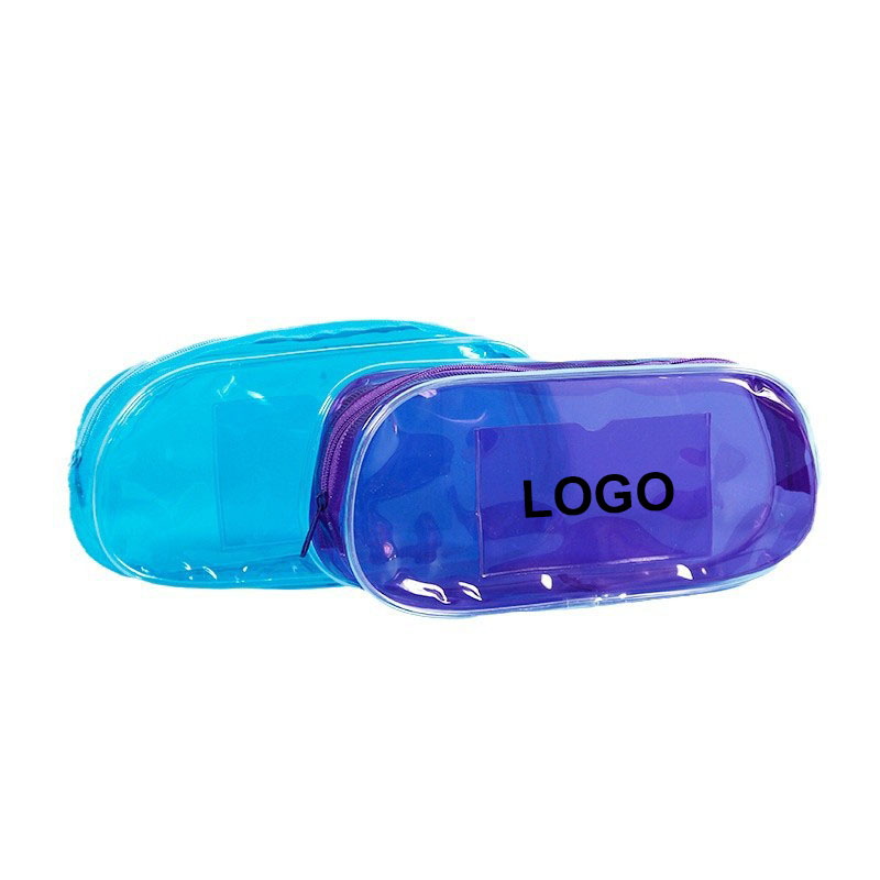 Semi-transparent PVC cosmetic pouch