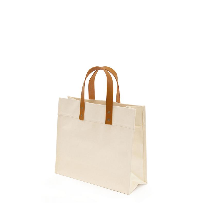 Luxury 16oz (510gsm) canvas bag with leather handle
