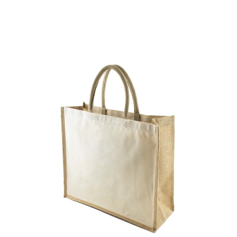 10oz(310GSM) canvas with laminated jute gusset bag